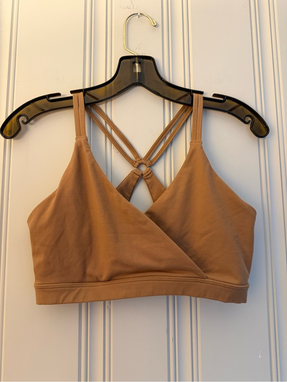 Cross-Front Strappy Bralette — Tan